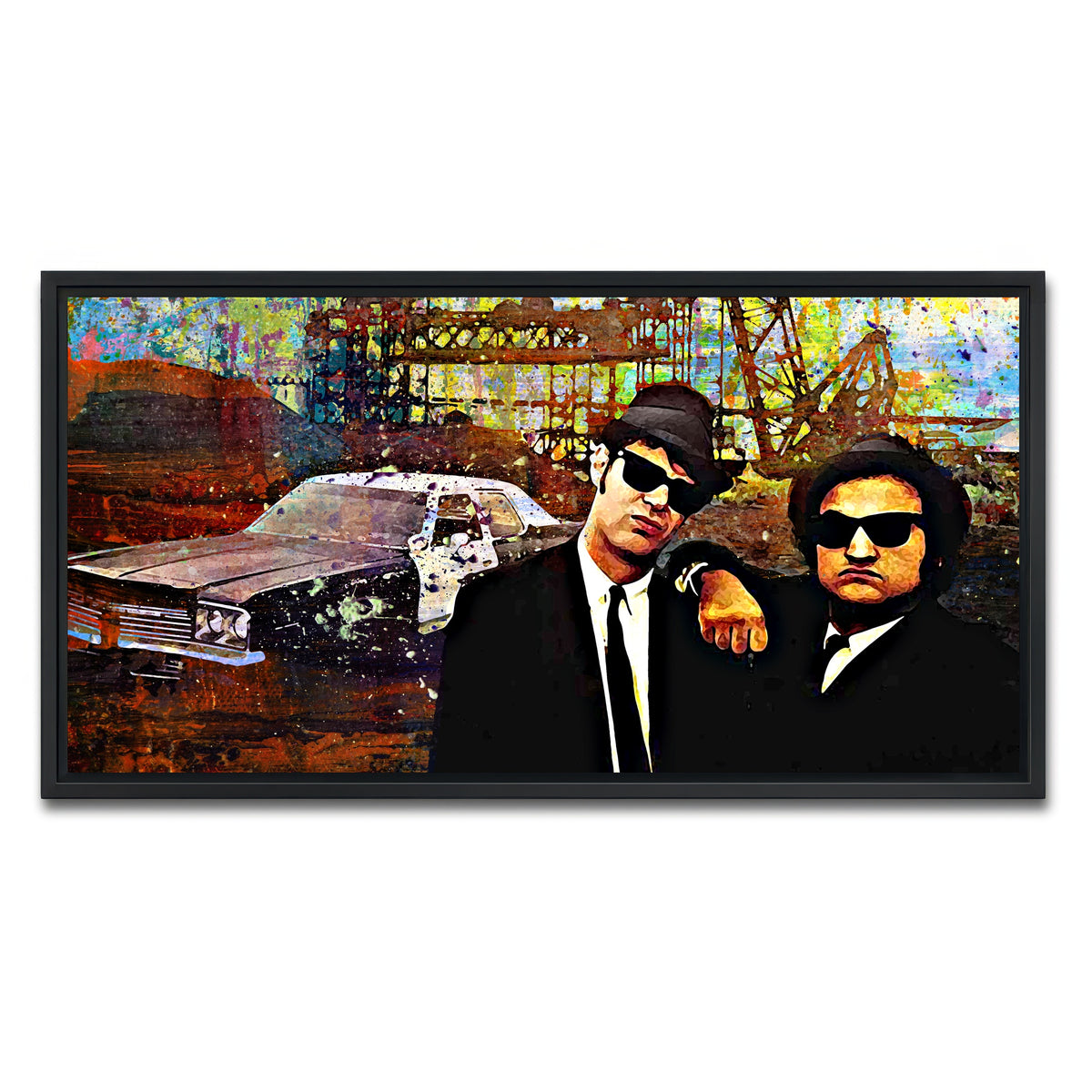 AUTO-MOCKUP WHITE | Blues Brothers | 1 Piece | Black Framed Canvas | group=2x1