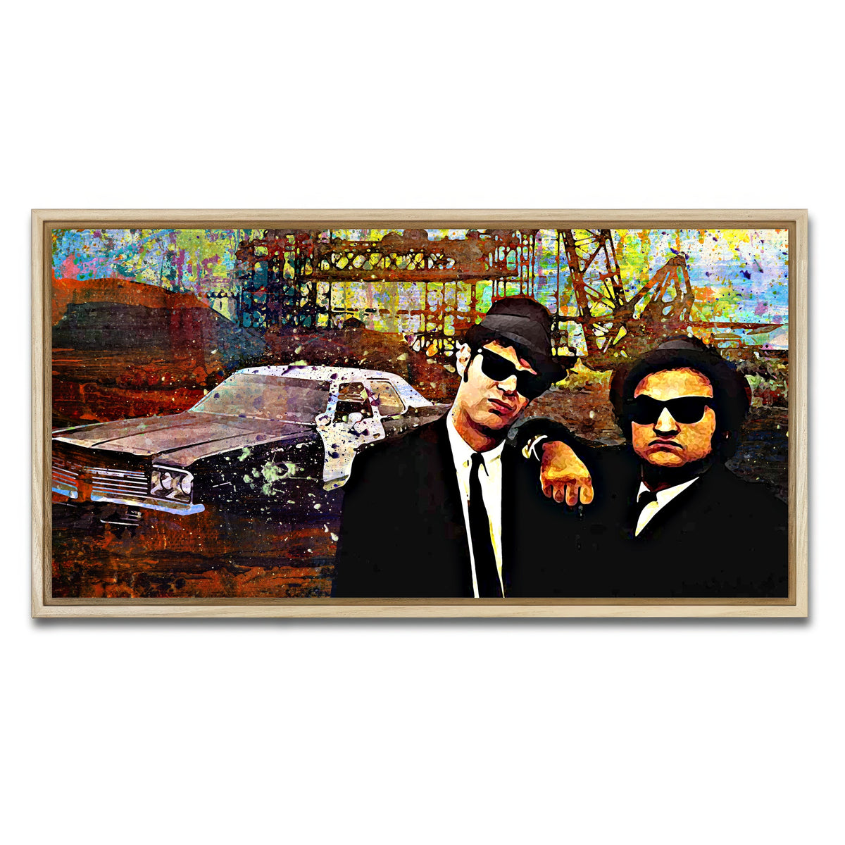 AUTO-MOCKUP WHITE | Blues Brothers | 1 Piece | Natural Framed Canvas | group=2x1