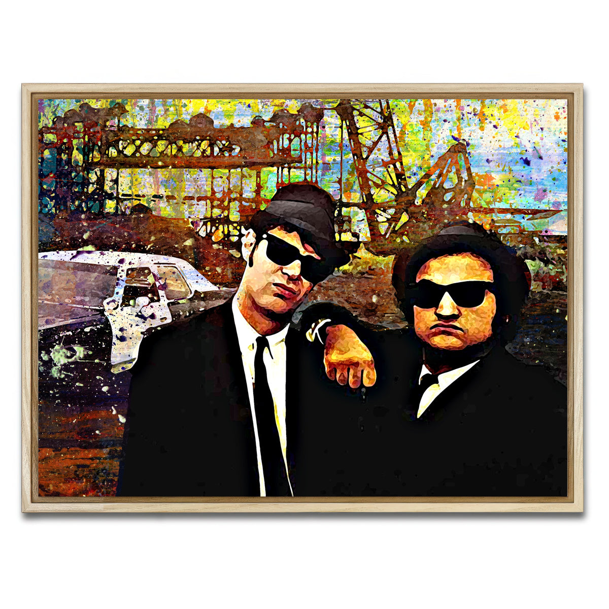 AUTO-MOCKUP WHITE | Blues Brothers | 1 Piece | Natural Framed Canvas | group=4x3
