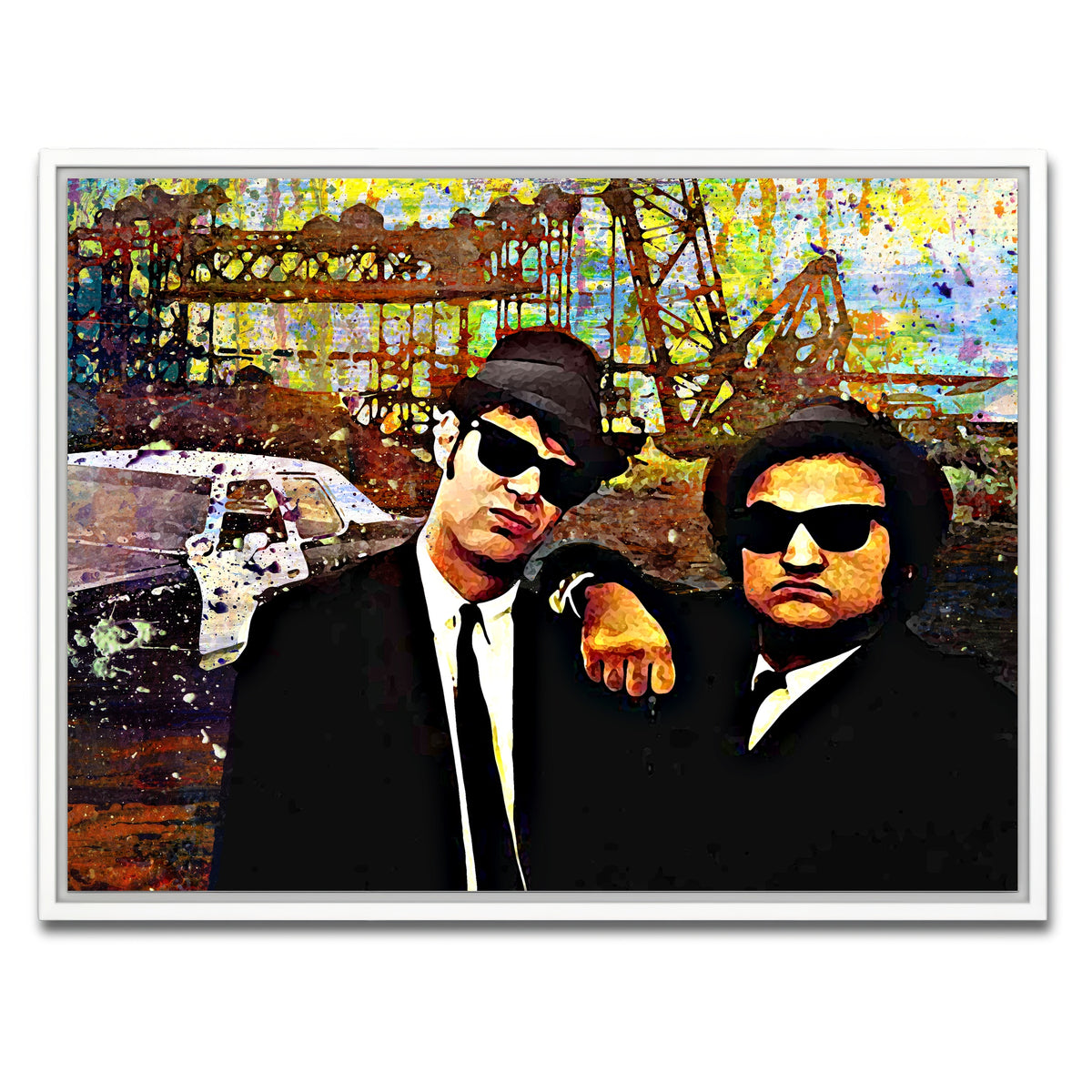AUTO-MOCKUP WHITE | Blues Brothers | 1 Piece | White Framed Canvas | group=4x3