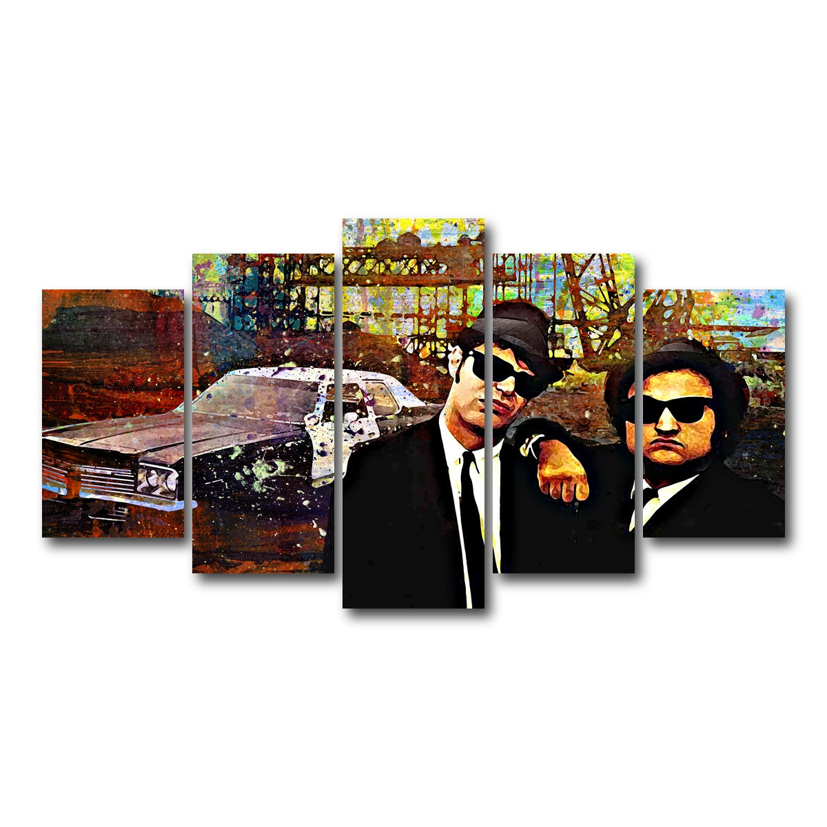 AUTO-MOCKUP WHITE | Blues Brothers | 5 Piece | Gallery Wrap Canvas | group=5_normal