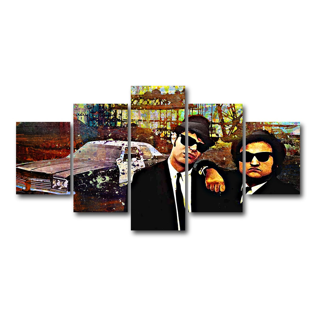 AUTO-MOCKUP WHITE | Blues Brothers | 5 Piece | Gallery Wrap Canvas | group=5_short