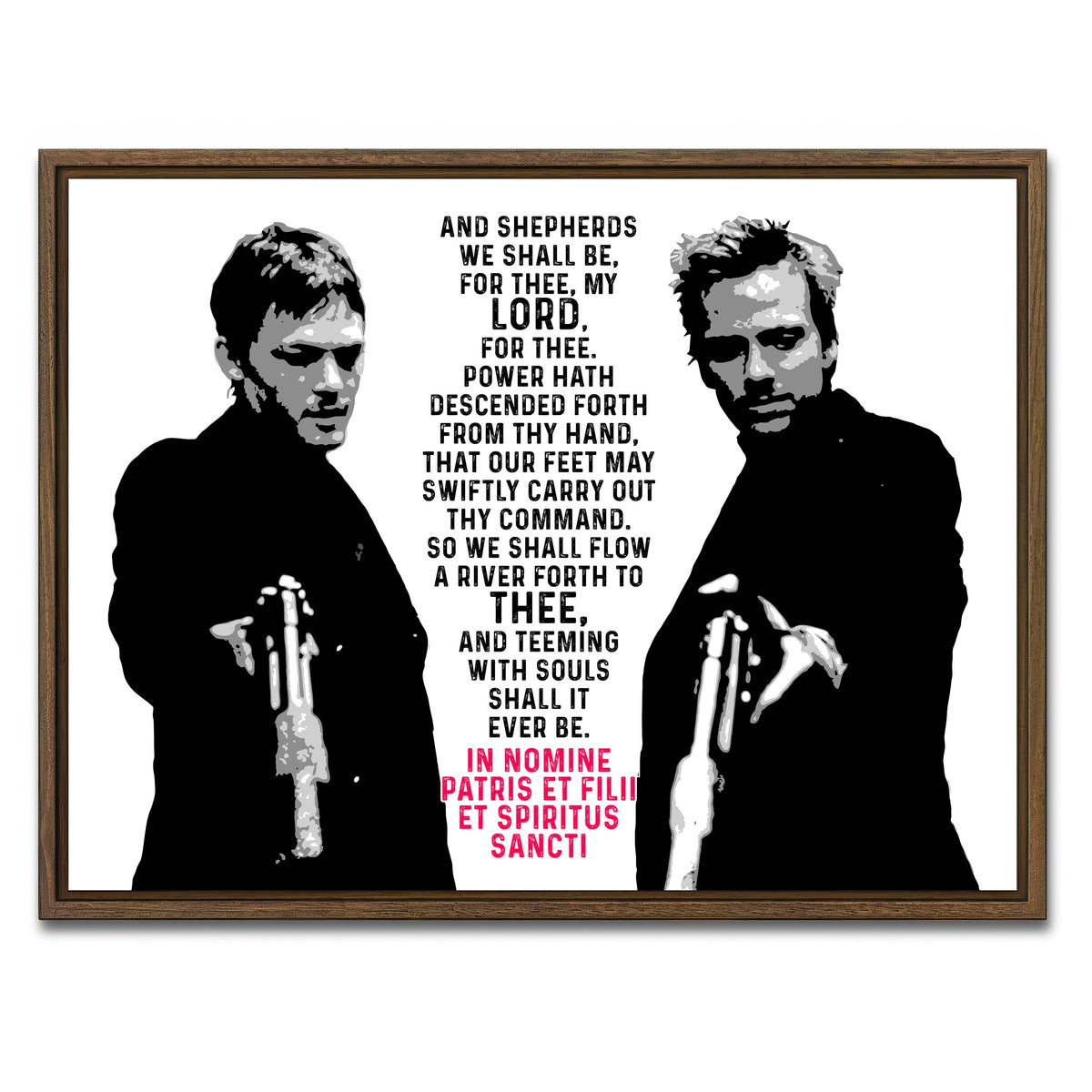 AUTO-MOCKUP WHITE | Boondock Saints | 1 Piece | Walnut Framed Canvas | group=4x3