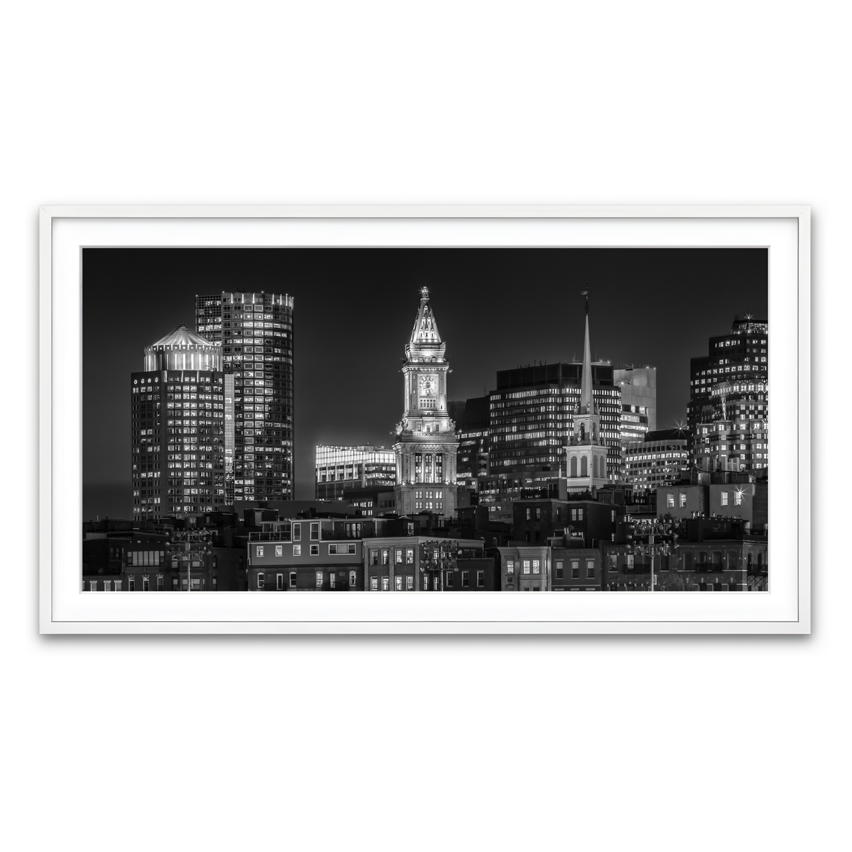 Framed Print 2x1 White