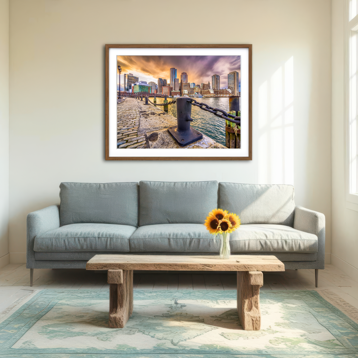 AUTO-MOCKUP ROOM | Boston Harbor Wall Art