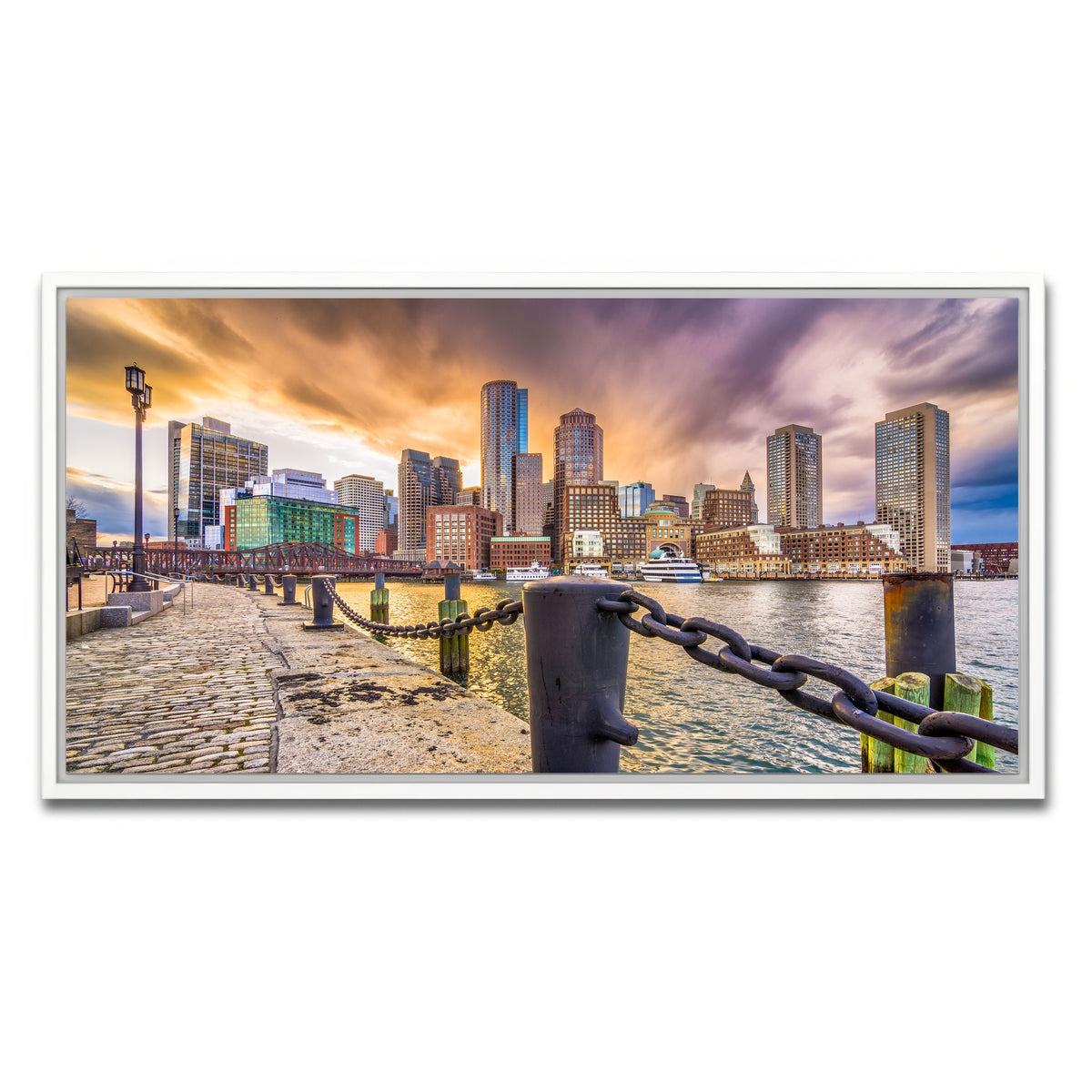 AUTO-MOCKUP WHITE | Boston Harbor | 1 Piece | White Framed Canvas | group=2x1