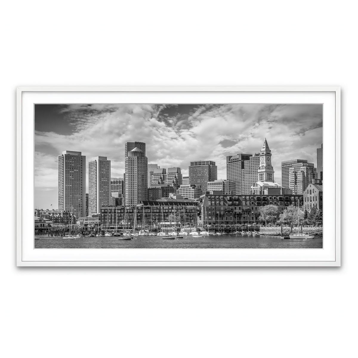 Framed Print 2x1 White