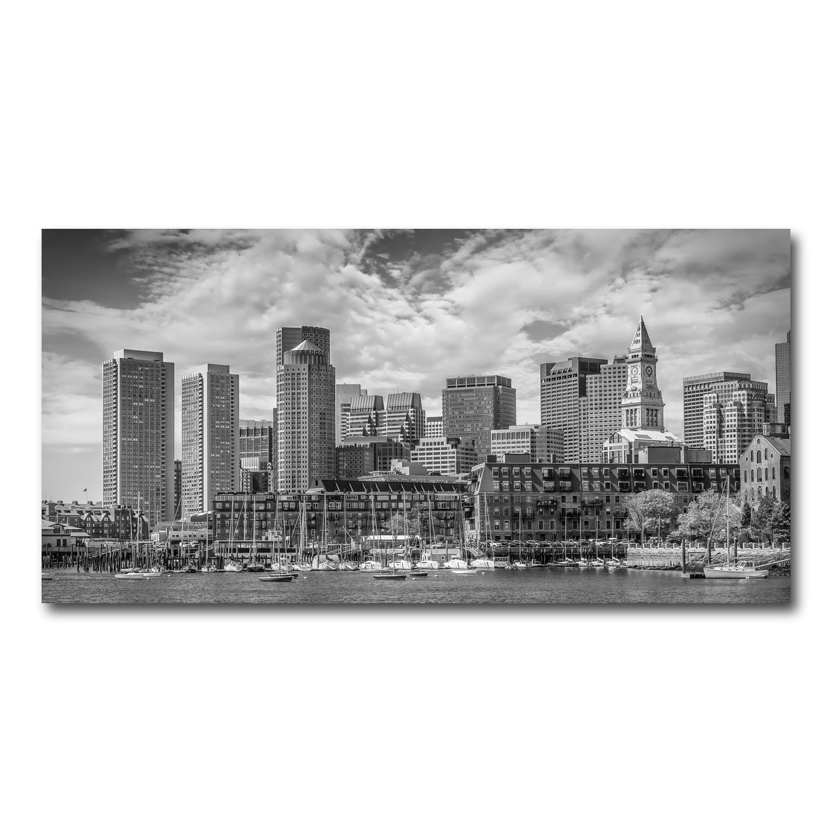 AUTO-MOCKUP WHITE | Boston Skyline North End | 1 Piece | Gallery Wrap Canvas | group=2x1