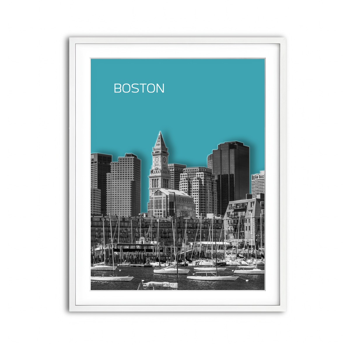 Framed Print 3x4 White