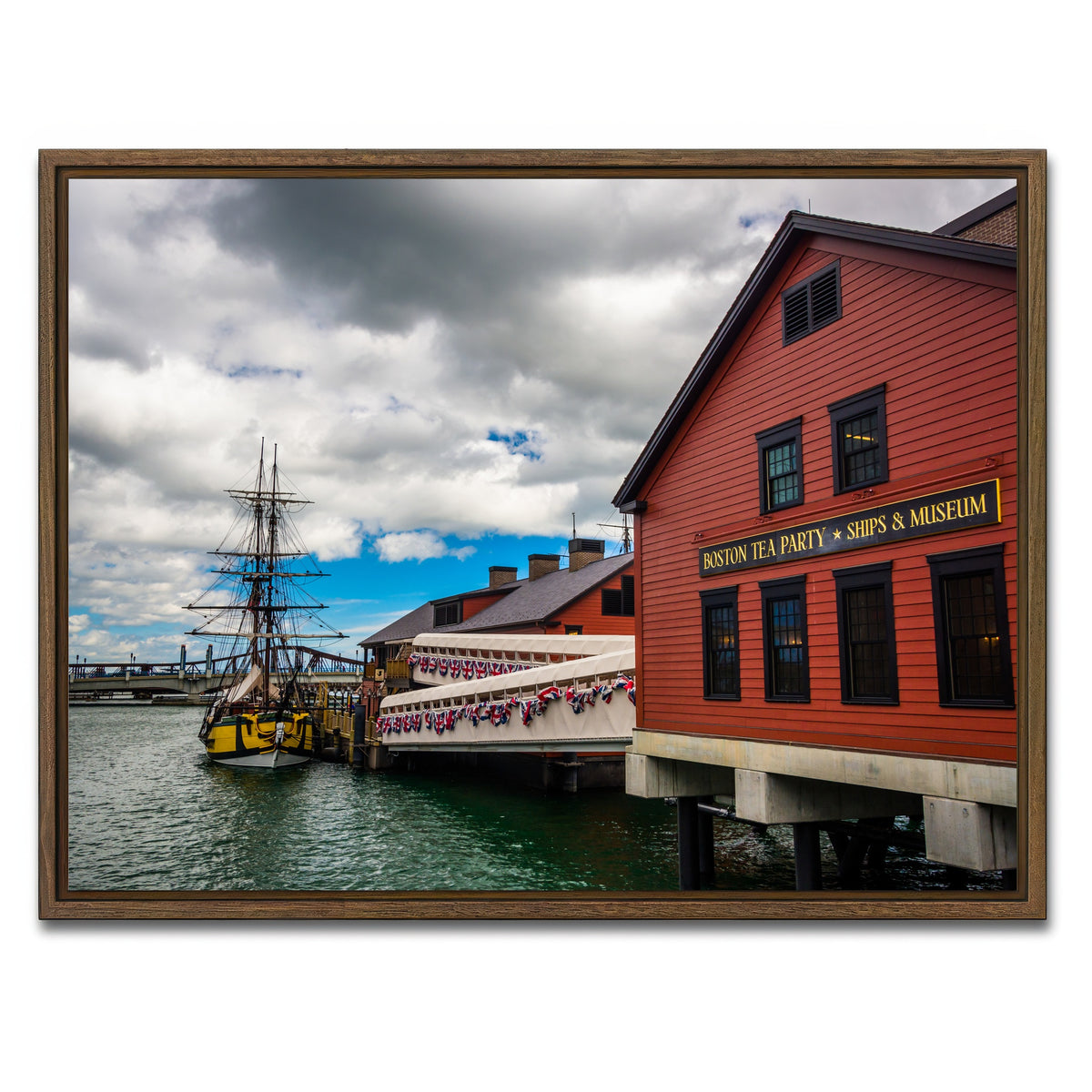 AUTO-MOCKUP WHITE | Boston Tea Party Museum | 1 Piece | Walnut Framed Canvas | group=4x3