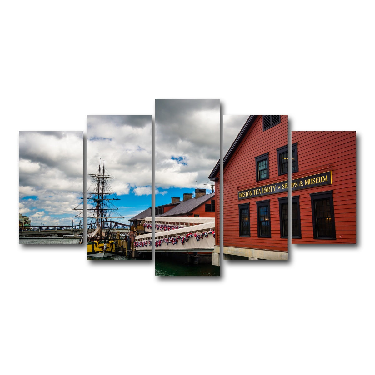 AUTO-MOCKUP WHITE | Boston Tea Party Museum | 5 Piece | Gallery Wrap Canvas | group=5_normal