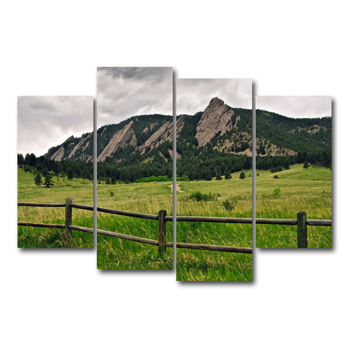 AUTO-MOCKUP WHITE | Boulder Flatirons | 4 Piece | Gallery Wrap Canvas | group=4_short