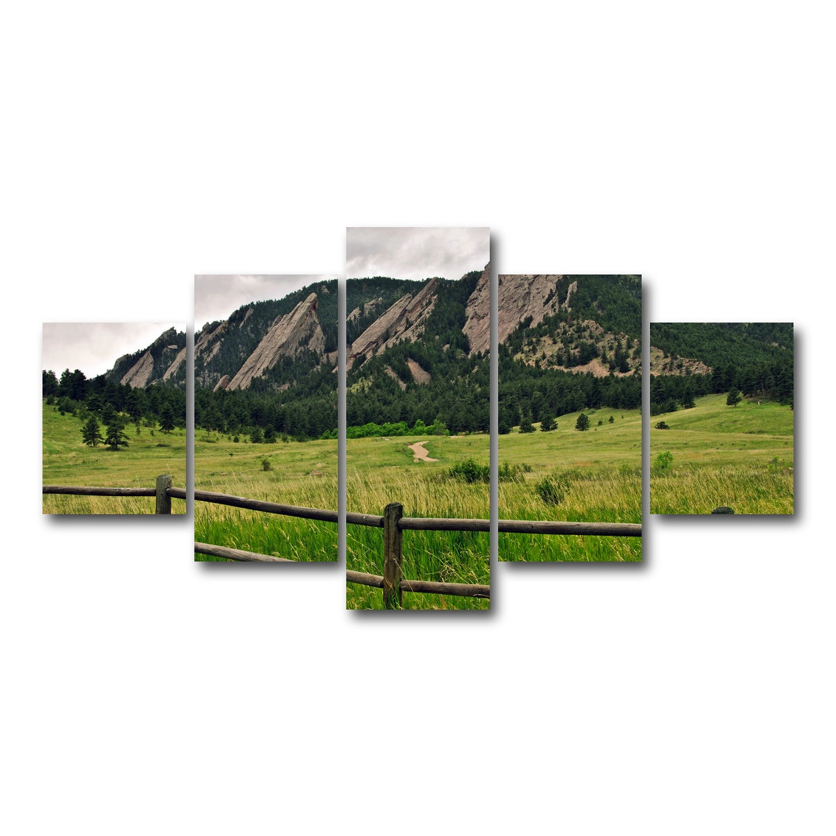 AUTO-MOCKUP WHITE | Boulder Flatirons | 5 Piece | Gallery Wrap Canvas | group=5_short