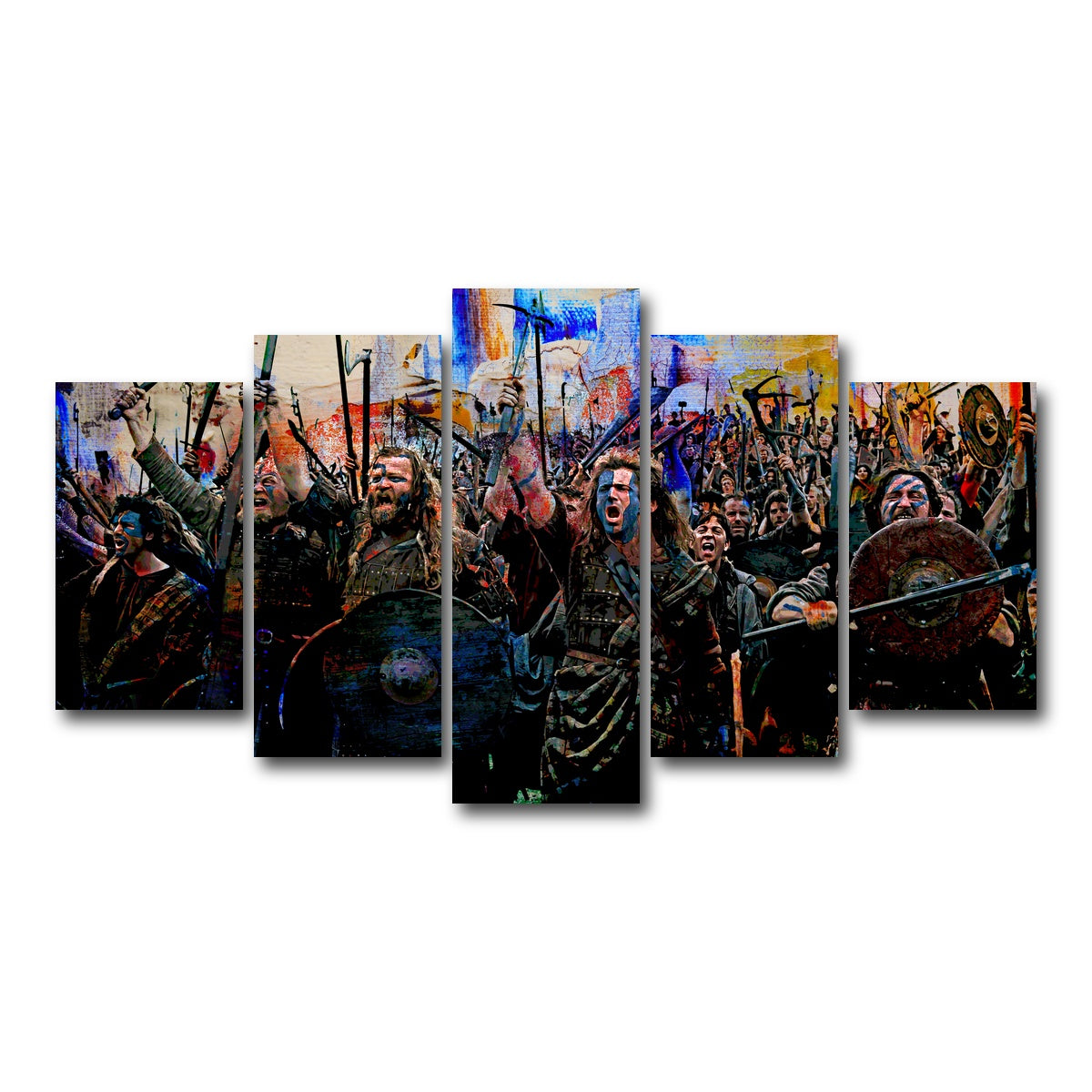 AUTO-MOCKUP WHITE | Braveheart Battle | 5 Piece | Gallery Wrap Canvas | group=5_normal