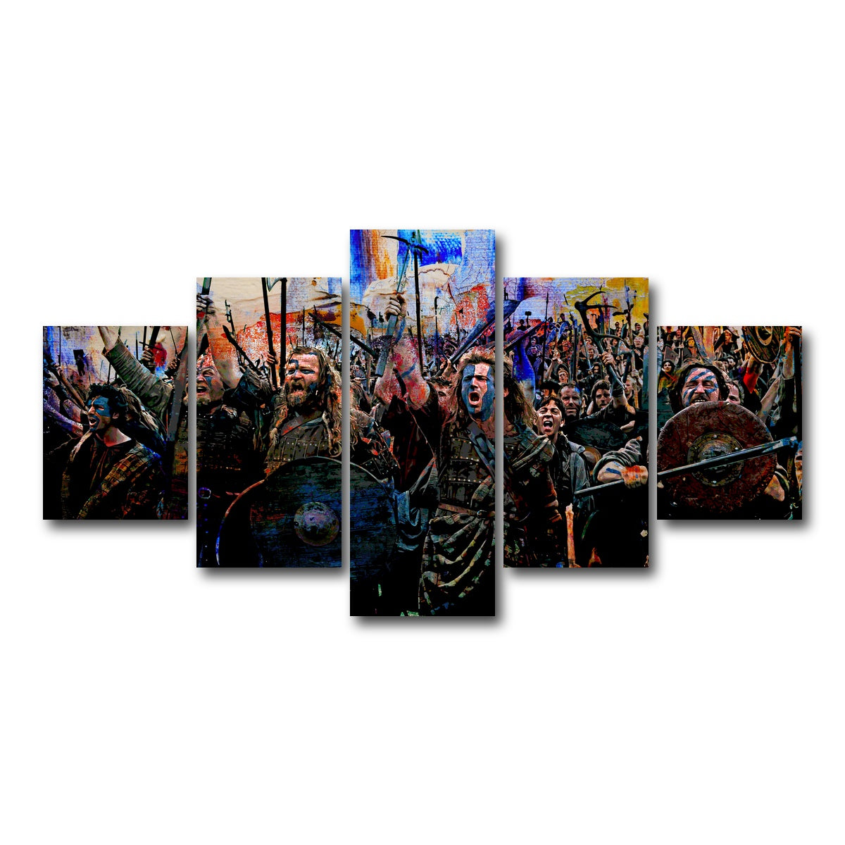 AUTO-MOCKUP WHITE | Braveheart Battle | 5 Piece | Gallery Wrap Canvas | group=5_short