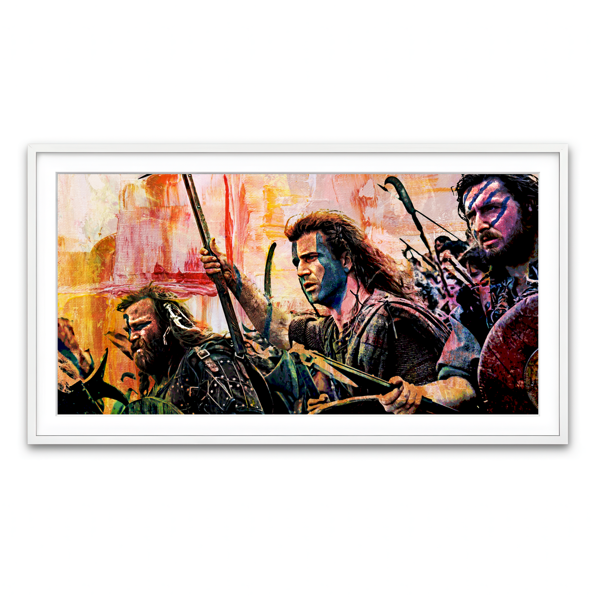 Framed Print 2x1 White