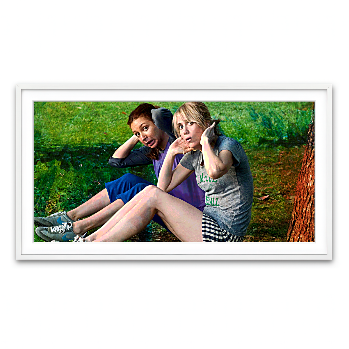 Framed Print 2x1 White