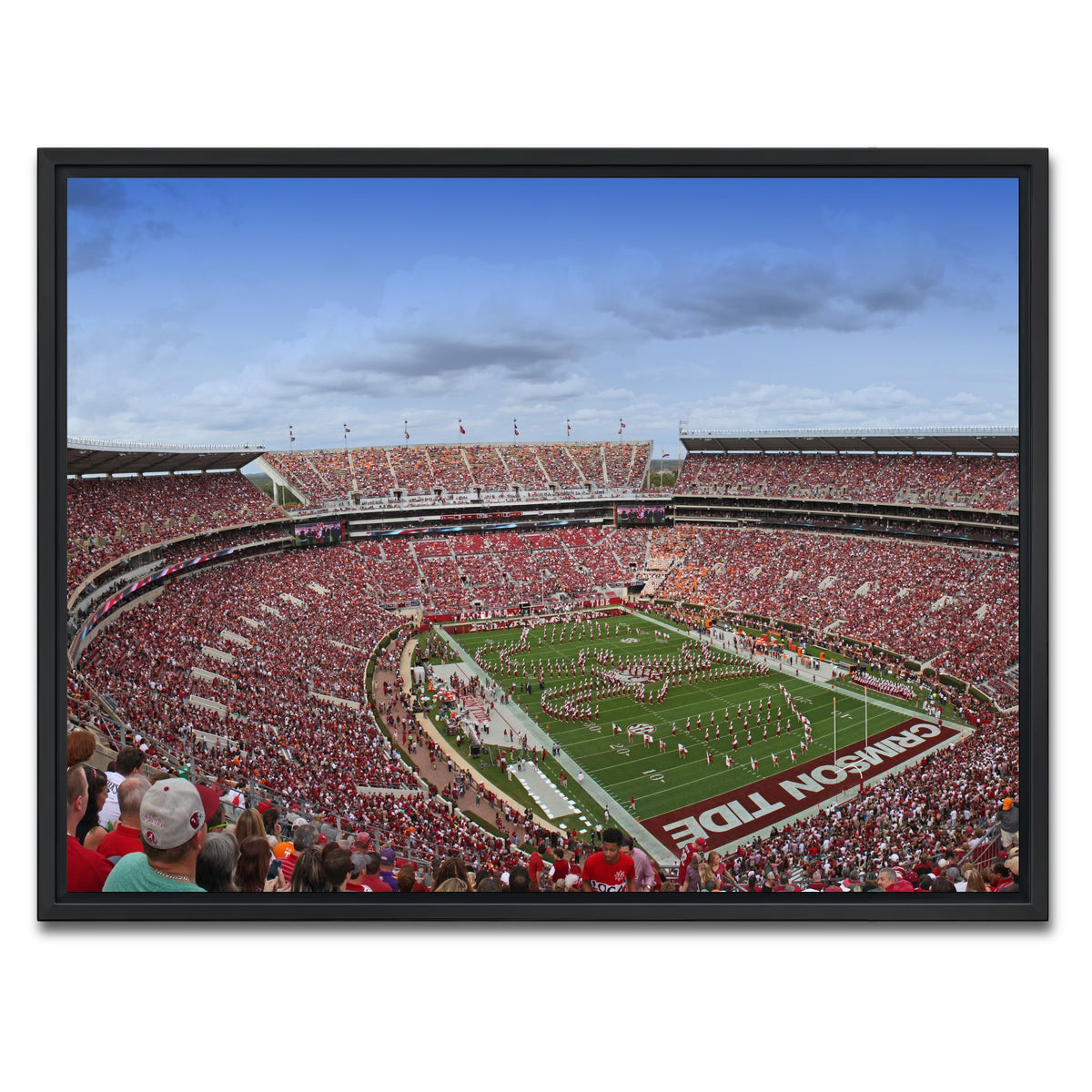 AUTO-MOCKUP WHITE | Bryant Denny Stadium | 1 Piece | Black Framed Canvas | group=4x3