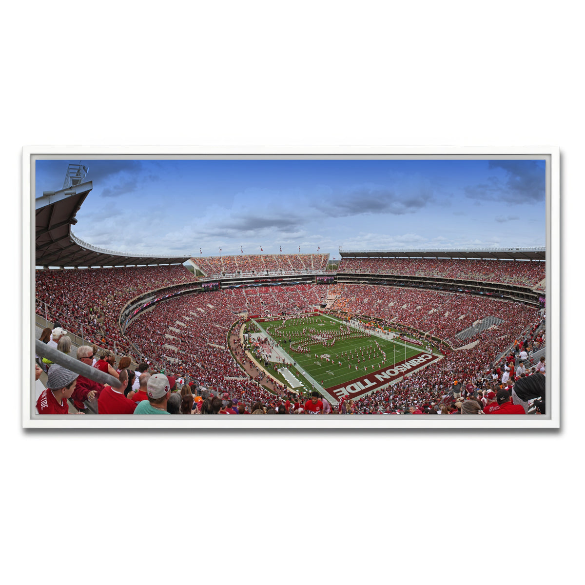 AUTO-MOCKUP WHITE | Bryant Denny Stadium | 1 Piece | White Framed Canvas | group=2x1