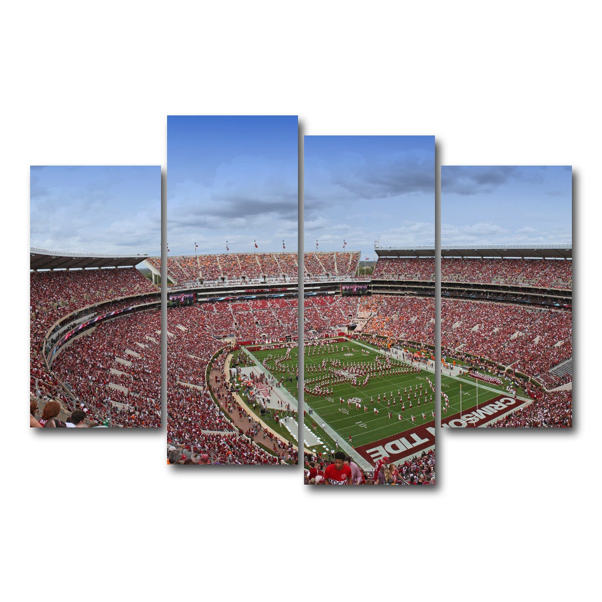 AUTO-MOCKUP WHITE | Bryant Denny Stadium | 4 Piece | Gallery Wrap Canvas | group=4_short