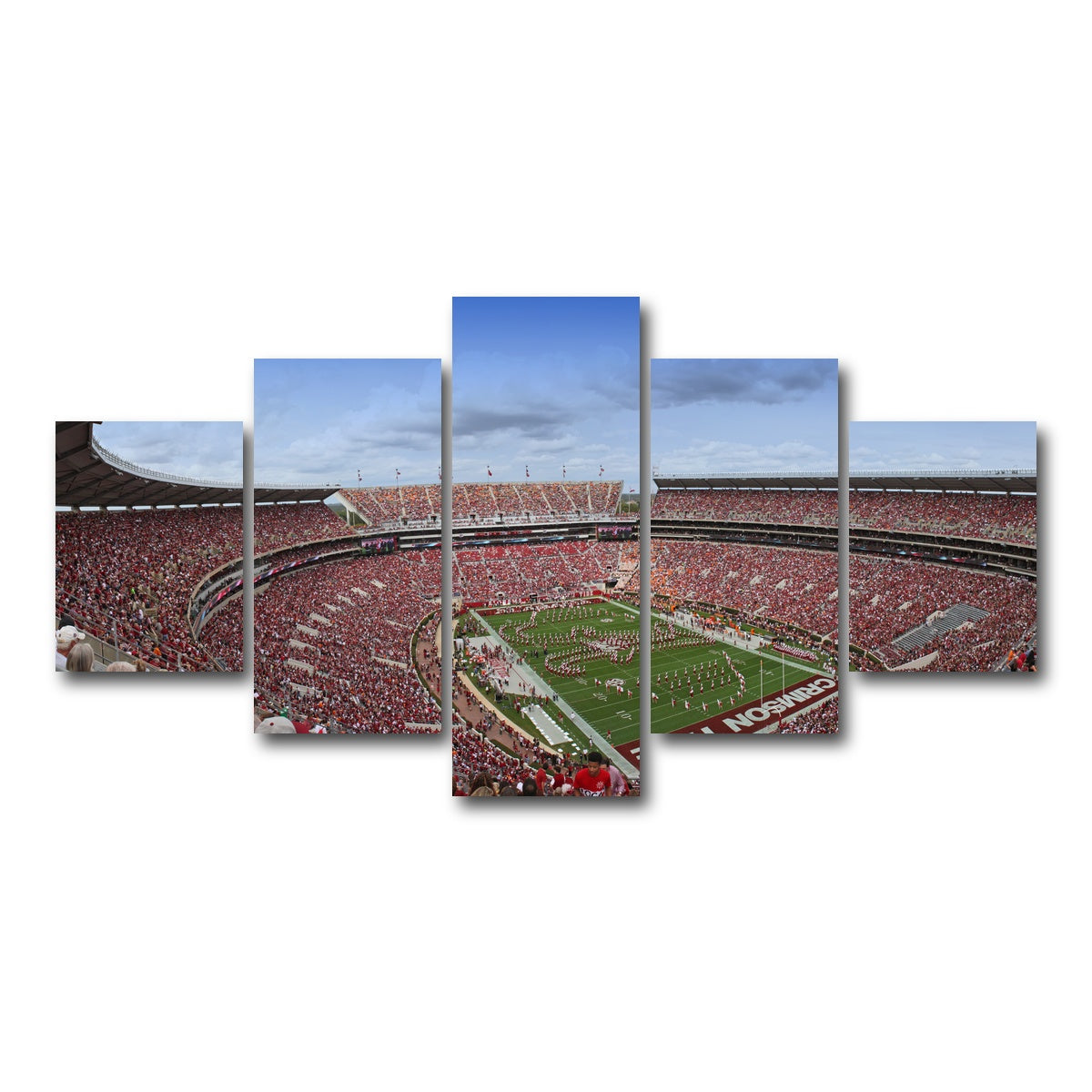 AUTO-MOCKUP WHITE | Bryant Denny Stadium | 5 Piece | Gallery Wrap Canvas | group=5_short