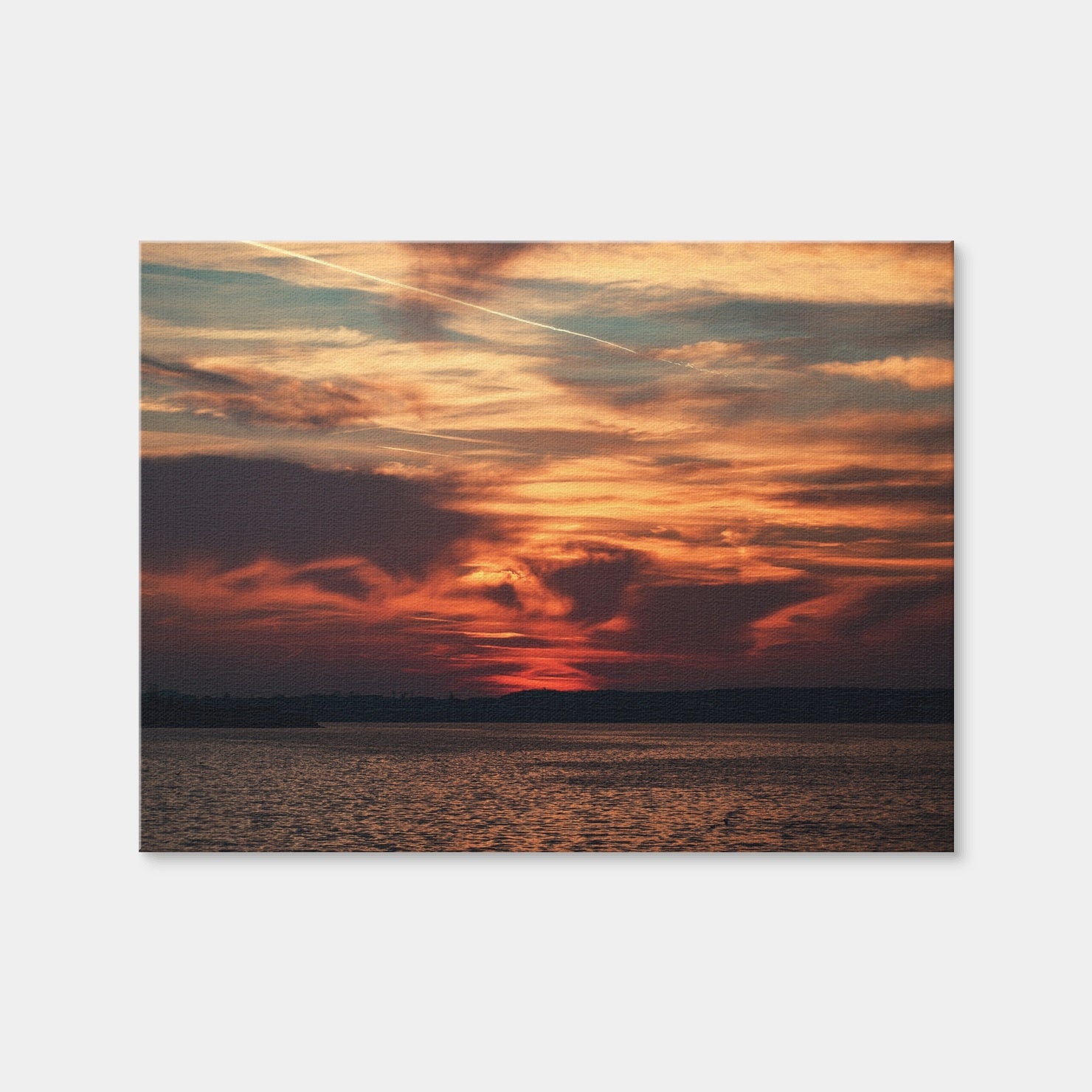 AUTO-MOCKUP WHITE | Bucharest Sunset 10 | 1 Piece | Gallery Wrap Canvas | group=4x3
