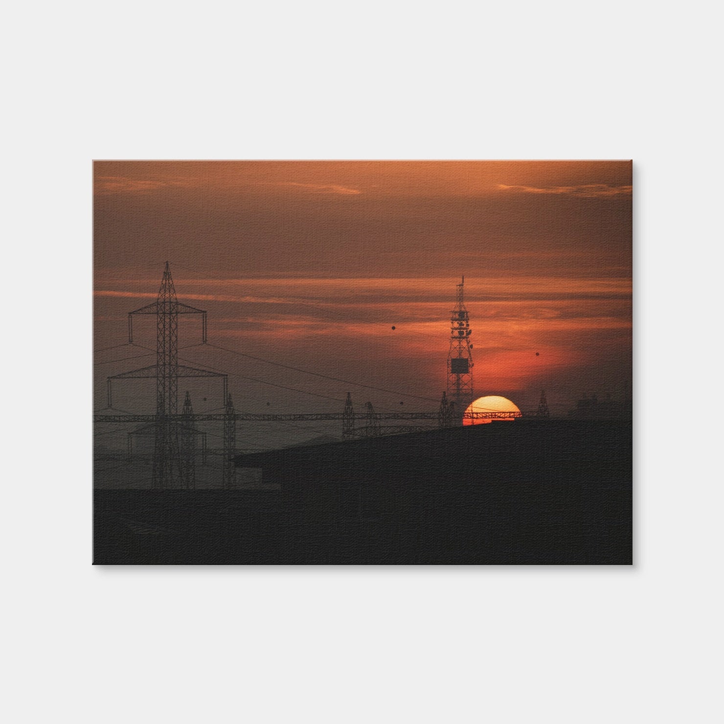 AUTO-MOCKUP WHITE | Bucharest Sunset 2 | 1 Piece | Gallery Wrap Canvas | group=4x3