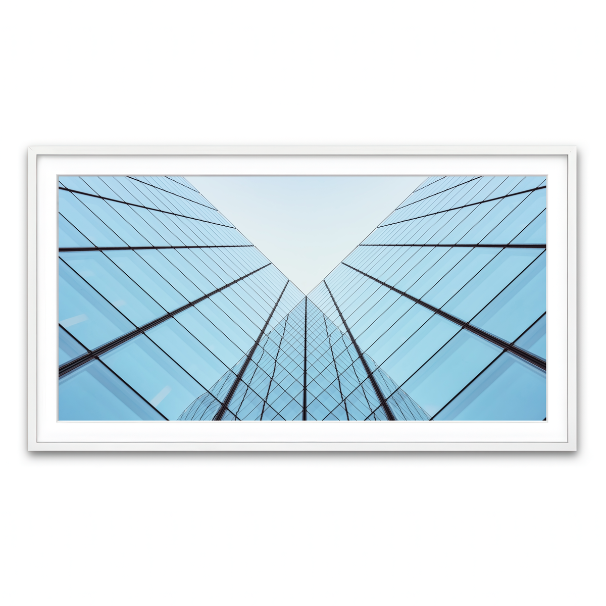 Framed Print 2x1 White