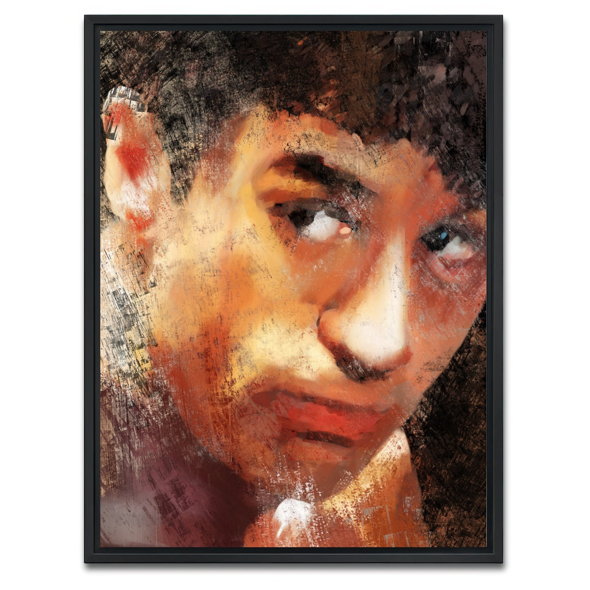 AUTO-MOCKUP WHITE | Bull | 1 Piece | Black Framed Canvas | group=3x4