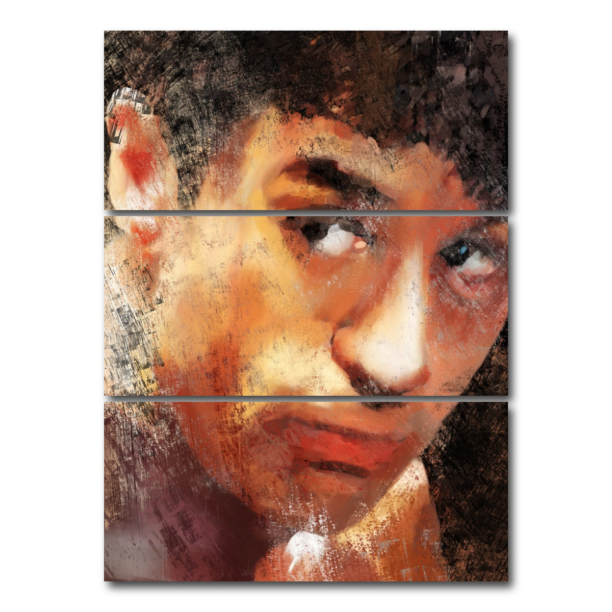 AUTO-MOCKUP WHITE | Bull | 3 Piece | Gallery Wrap Canvas | group=8x18_stacked