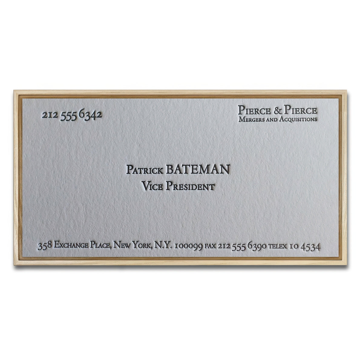 AUTO-MOCKUP WHITE | Business Card | 1 Piece | Natural Framed Canvas | group=2x1