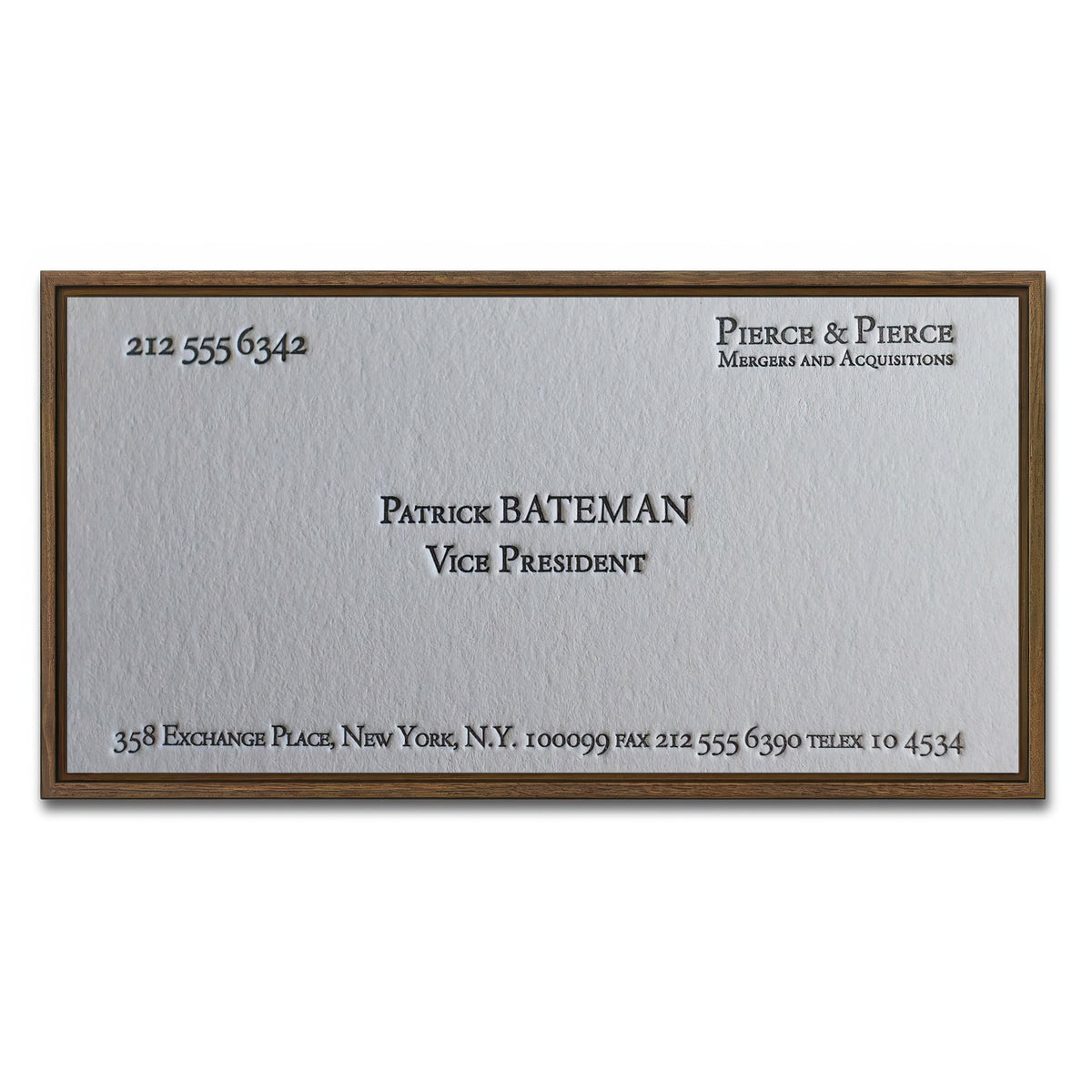 AUTO-MOCKUP WHITE | Business Card | 1 Piece | Walnut Framed Canvas | group=2x1