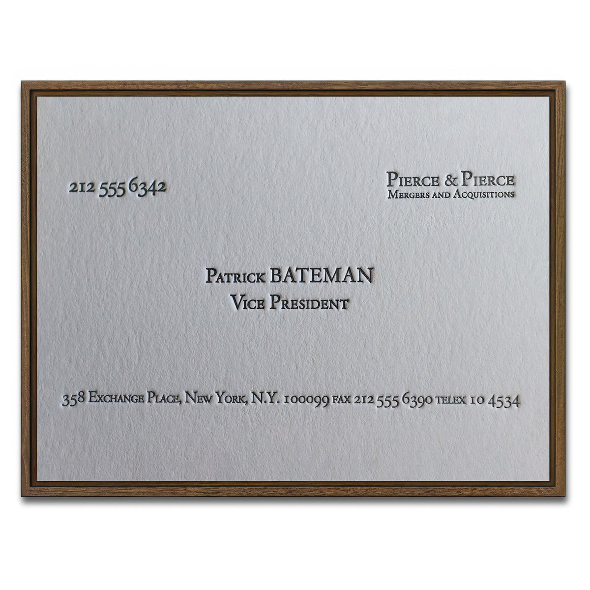 AUTO-MOCKUP WHITE | Business Card | 1 Piece | Walnut Framed Canvas | group=4x3