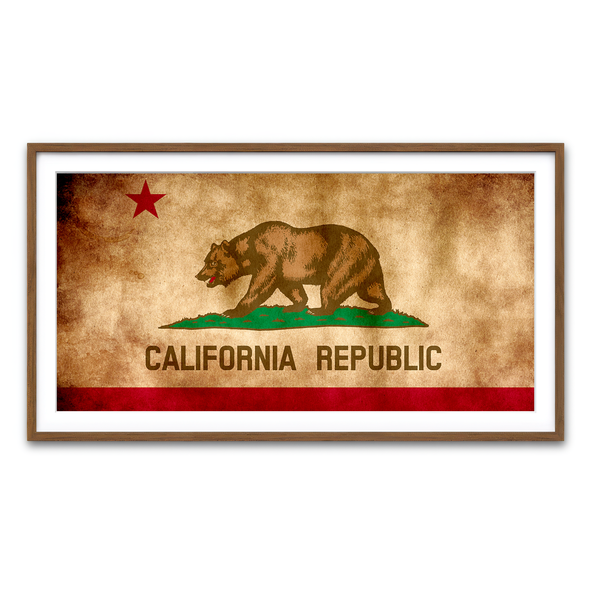 California State Flag Grunge Wall Art