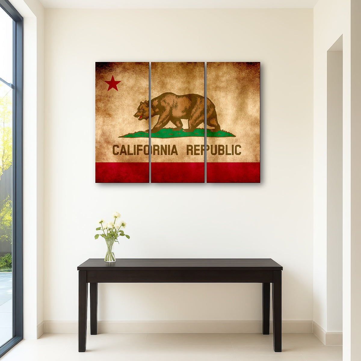 California State Flag Grunge Wall Art