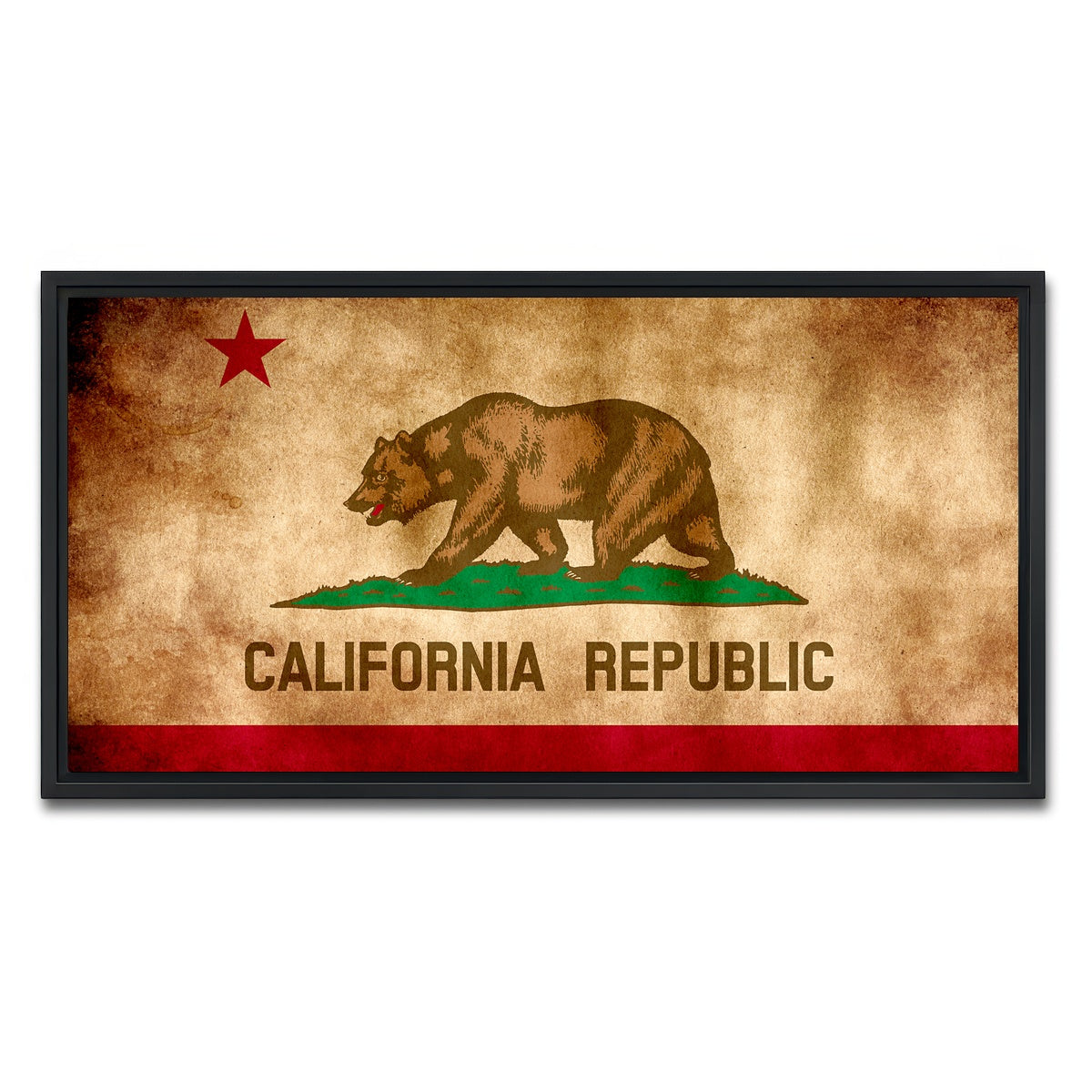 California State Flag Grunge Wall Art