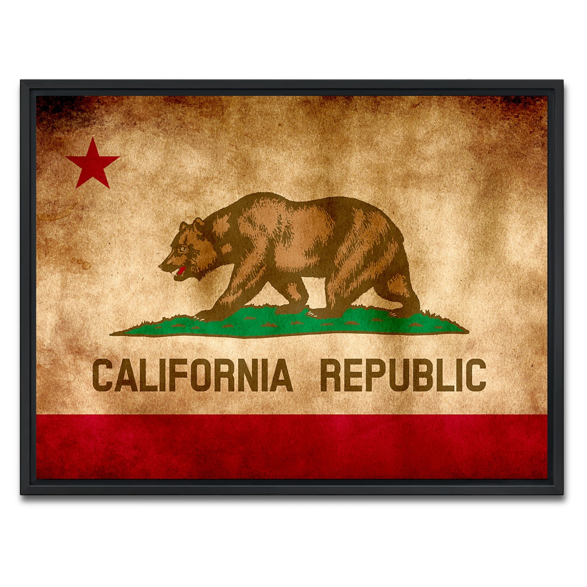 California State Flag Grunge Wall Art