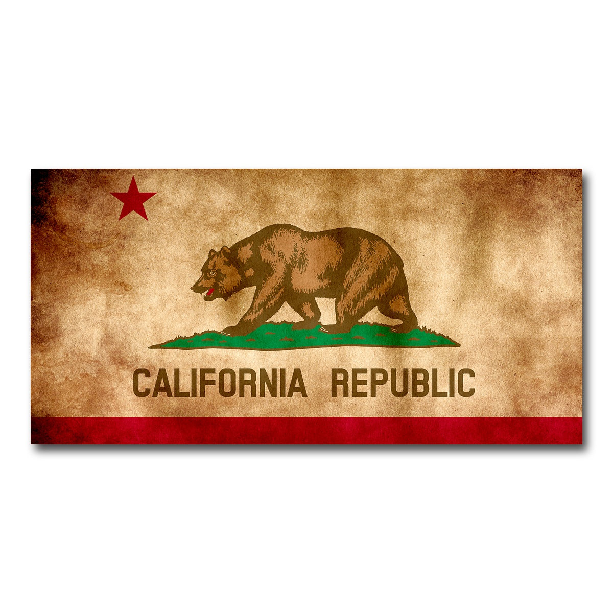 California State Flag Grunge Wall Art