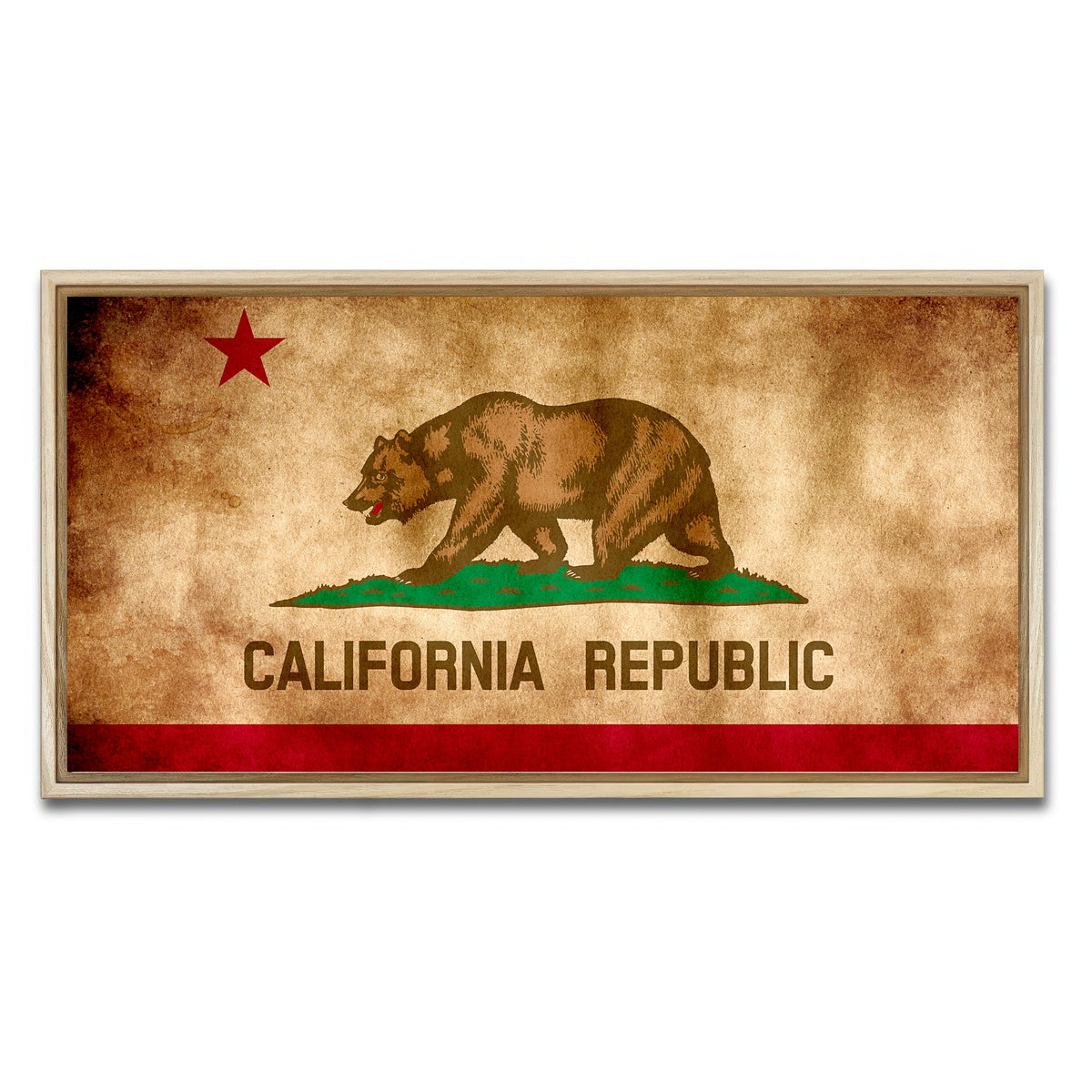 California State Flag Grunge Wall Art