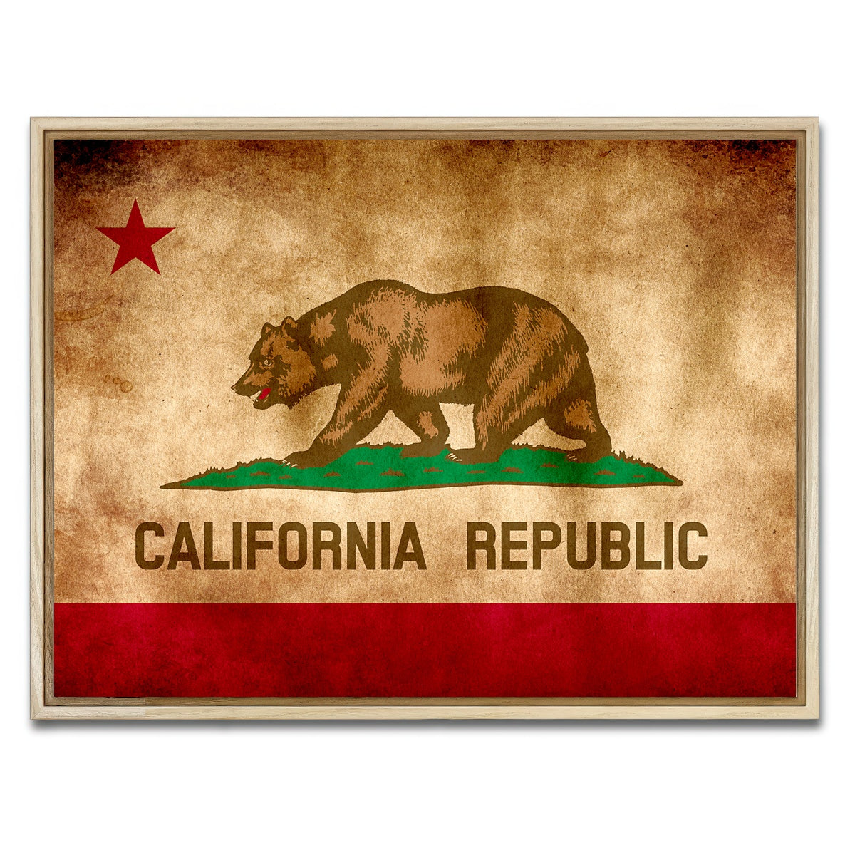 California State Flag Grunge Wall Art