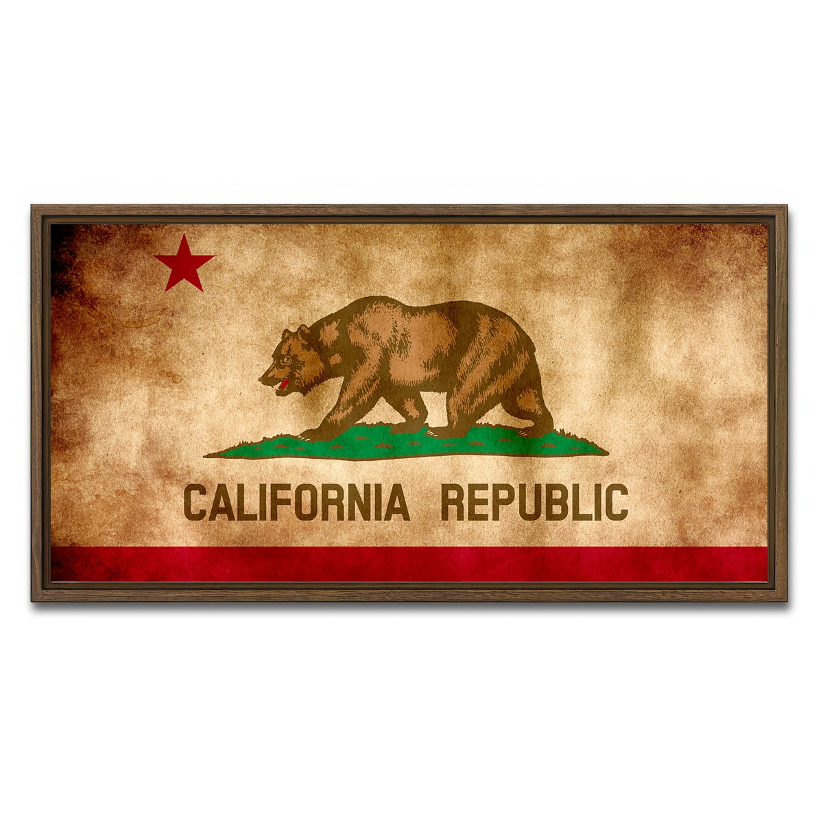 California State Flag Grunge Wall Art