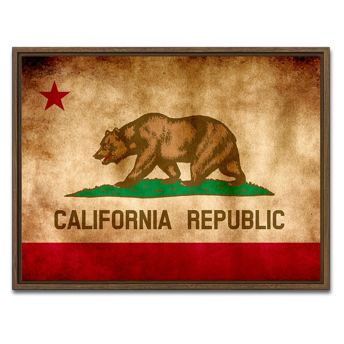 California State Flag Grunge Wall Art