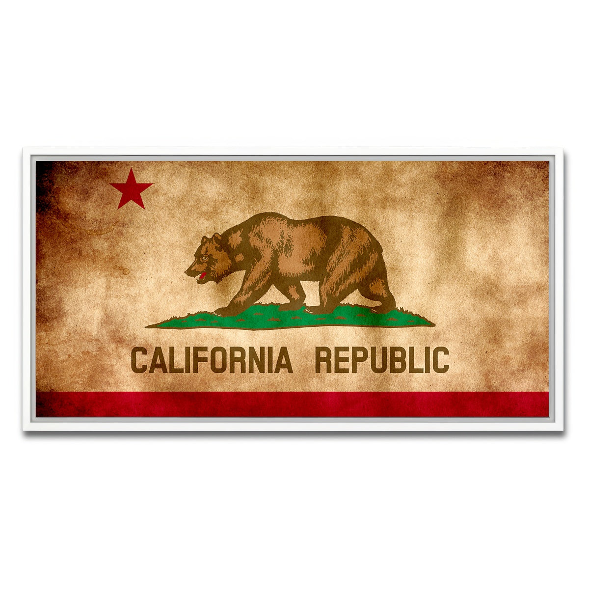 California State Flag Grunge Wall Art