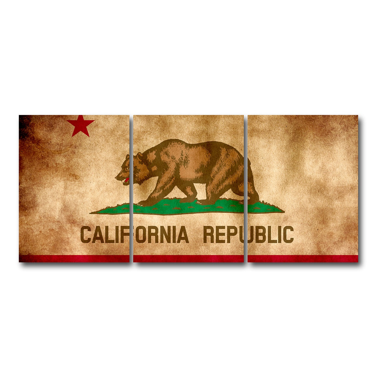 California State Flag Grunge Wall Art