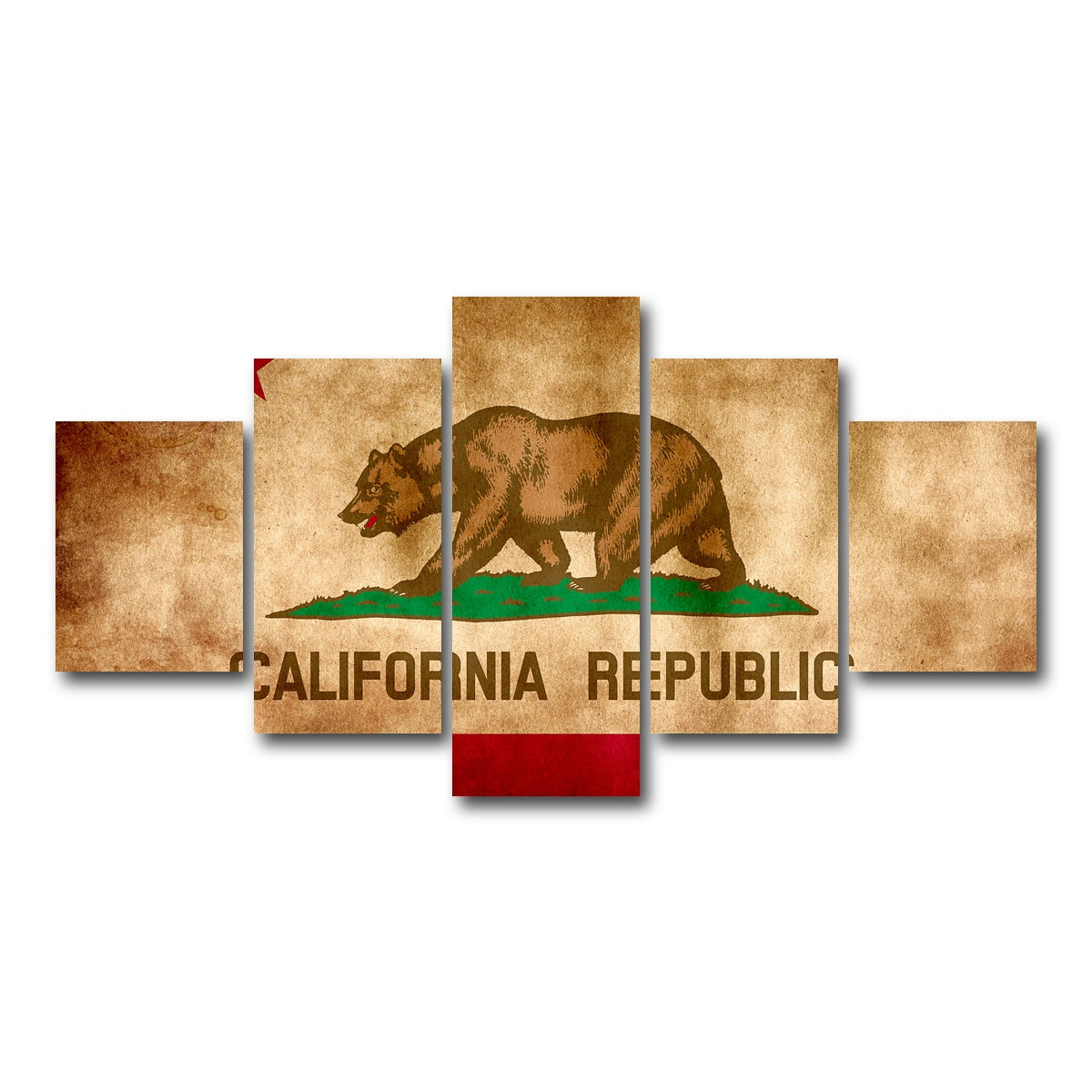 California State Flag Grunge Wall Art