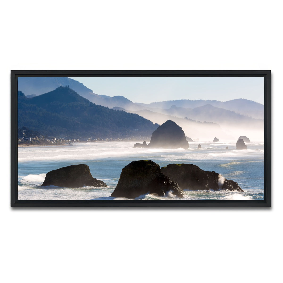 AUTO-MOCKUP WHITE | Cannon Beach | 1 Piece | Black Framed Canvas | group=2x1