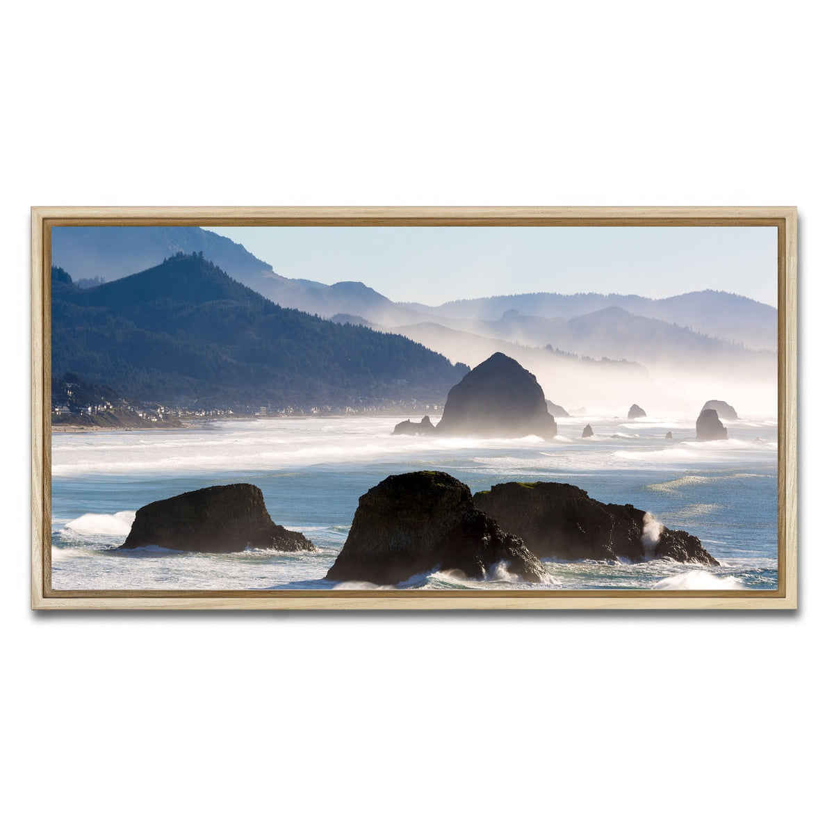 AUTO-MOCKUP WHITE | Cannon Beach | 1 Piece | Natural Framed Canvas | group=2x1