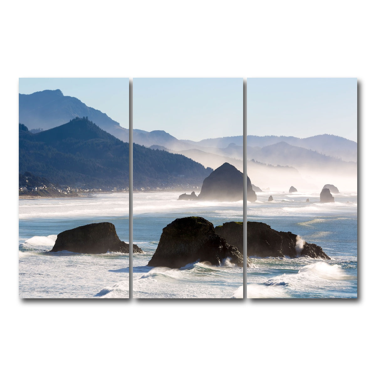 AUTO-MOCKUP WHITE | Cannon Beach | 3 Piece | Gallery Wrap Canvas | group=12x24