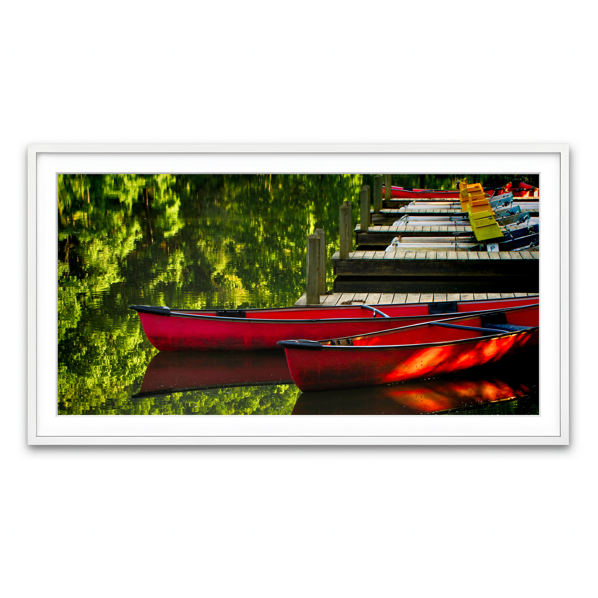 Framed Print 2x1 White