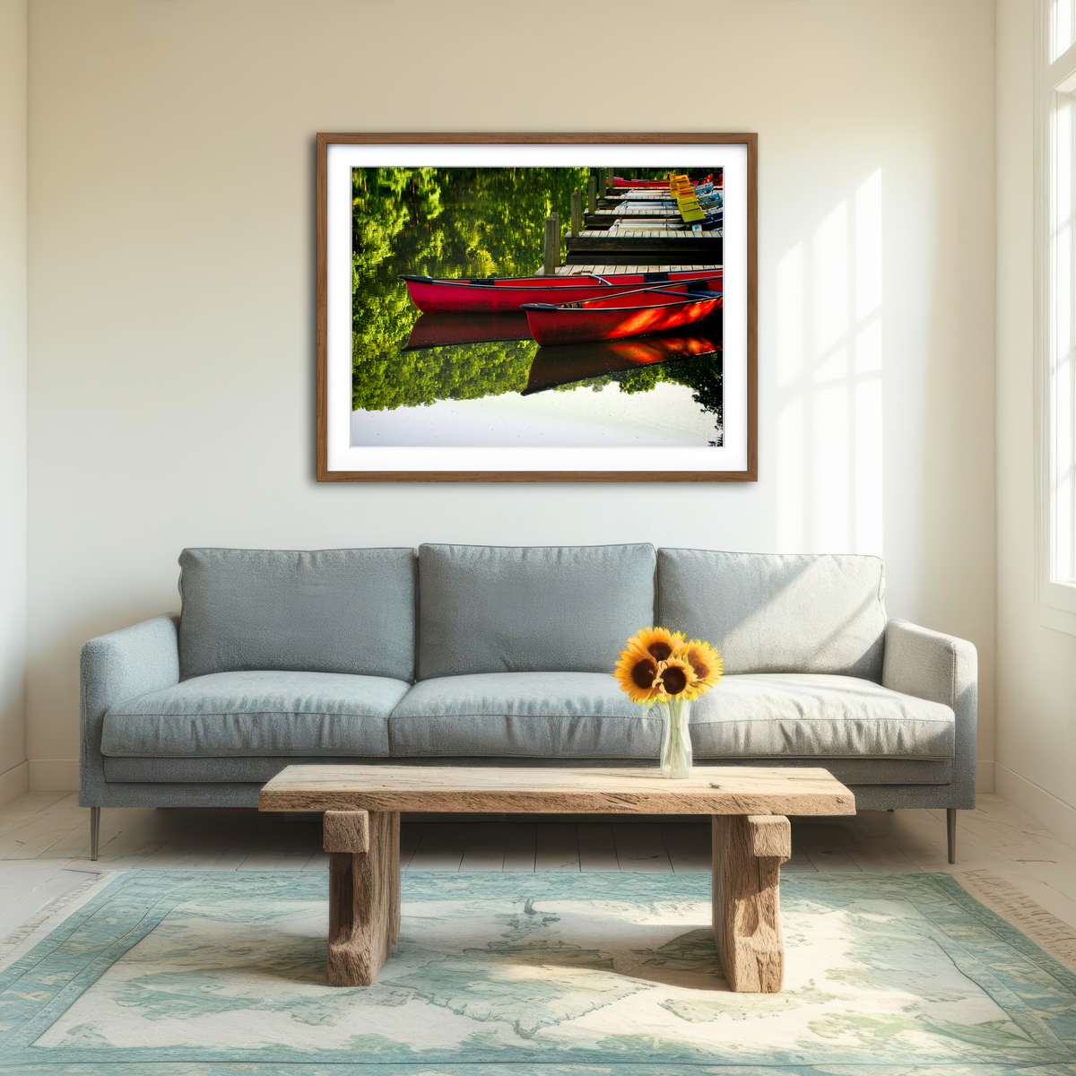 AUTO-MOCKUP ROOM | Canoes at Devil's Den State Park Wall Art